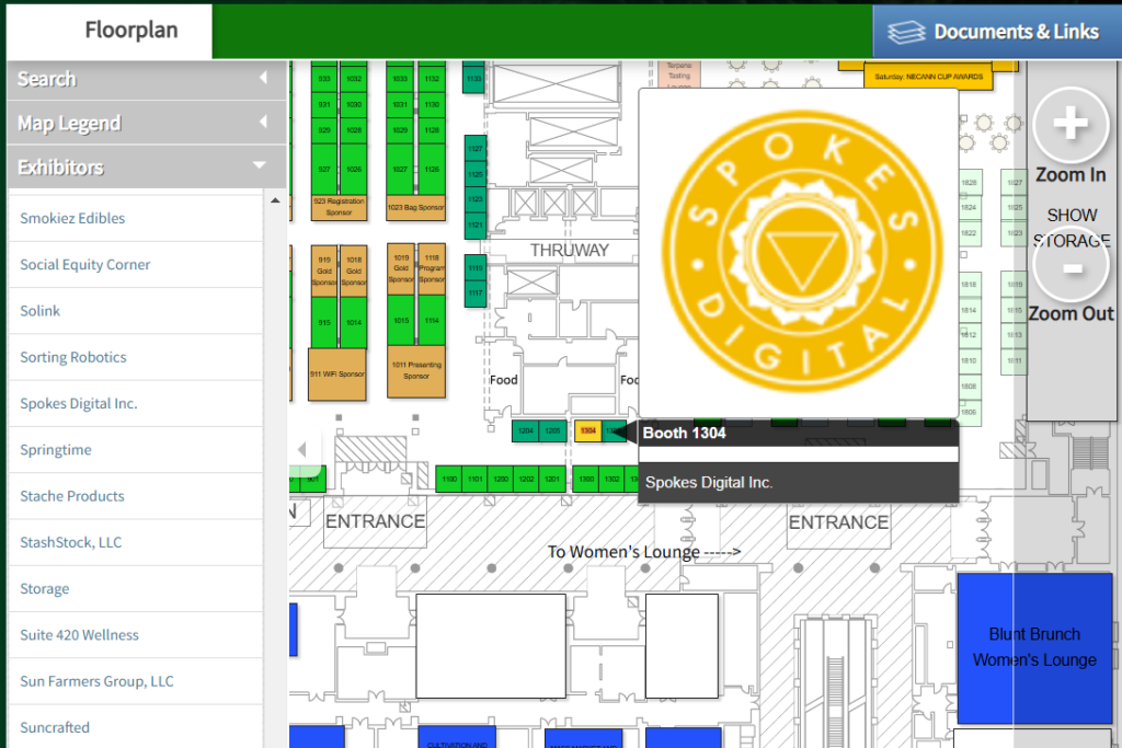 Spokes Digital’s booth at NECANN